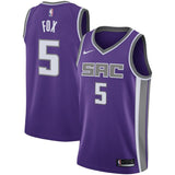 5-De'Aaron Fox Sacramento Kings Swingman Jersey Purple - Icon Edition