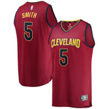 5-JR Smith Cleveland Cavaliers Jersey Maroon - Icon Edition