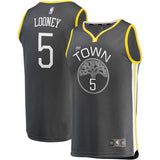 5-Kevon Looney Golden State Warriors Jersey Charcoal - Statement Edition