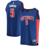 5-Luke Kennard Detroit Pistons  Jersey - Icon Edition – Blue