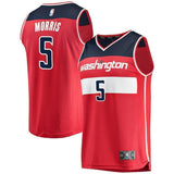 5-Markieff Morris Washington Wizards Team Color Player Jersey Red - Icon Edition