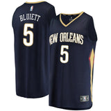 5-Trevon Bluiett New Orleans Pelicans  Jersey - Icon Edition - Navy