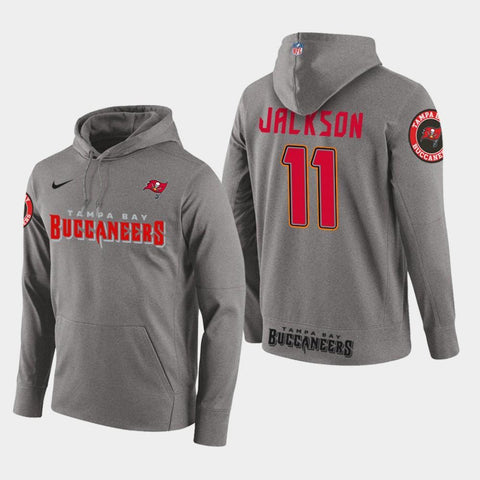 Men's Tampa Bay Buccaneers #11 DeSean Jackson New Season Player Pullover Hoodie - Gray