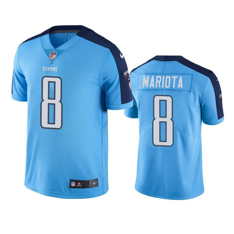 Tennessee Titans #8 Men's Light Blue Marcus Mariota Color Rush Limited Jersey