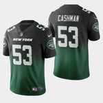 Men's New York Jets #53 Blake Cashman Color Crash Gradient Green Jersey