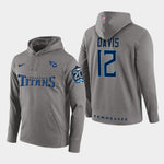 Men's Tennessee Titans #12 Austin Davis New Season Player Pullover Hoodie - Gray