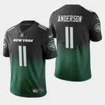 Men's New York Jets #11 Robby Anderson Color Crash Gradient Green Jersey