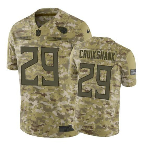 Tennessee Titans #29 2018 Salute to Service Dane Cruikshank Jersey Camo