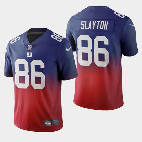 Men's New York Giants #86 Darius Slayton Color Crash Gradient Royal Jersey