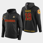 Men's Washington Redskins #19 Robert Davis New Season Player Pullover Hoodie - Black