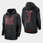 Men's Arizona Cardinals #7 Mike Glennon Sideline Lockup Pullover Hoodie - Black