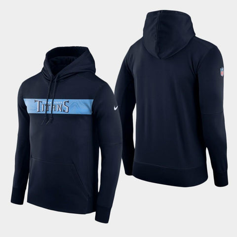 Men's Tennessee Titans Team Sideline Performance Pullover Hoodie - Navy