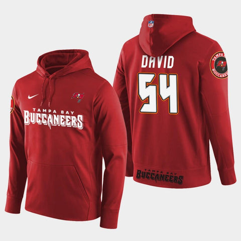 Men's Tampa Bay Buccaneers #54 Lavonte David New Season Player Pullover Hoodie - Red