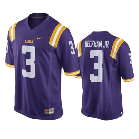 Men's LSU Tigers Odell Beckham Jr Purple College Football Jersey