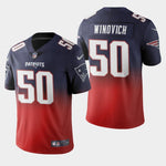 Men's New England Patriots #50 Chase Winovich Color Crash Gradient Navy Jersey