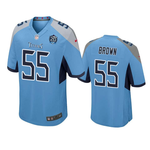 Tennessee Titans #55 Jayon Brown Light Blue Game Jersey