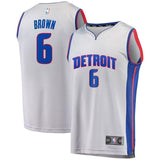 6-Bruce Brown Detroit Pistons Jersey Gray - Statement Edition