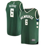 6-Eric Bledsoe Milwaukee Bucks  Player Jersey Green - Icon Edition