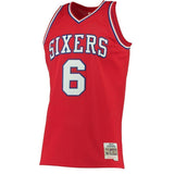6-Julius Erving Philadelphia 76ers  1982-83 Hardwood Classics Swingman Jersey - Red