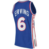 6-Julius Erving Philadelphia 76ers Hardwood Classics Swingman Jersey - Royal