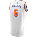 6-Kristaps Porzingis New York Knicks Jersey White - Association Edition