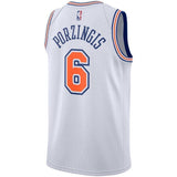 6-Kristaps Porzingis New York Knicks  Swingman Jersey - Statement Edition – White