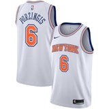 6-Kristaps Porzingis New York Knicks  Swingman Jersey - Statement Edition – White