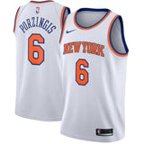 6-Kristaps Porzingis New York Knicks Swingman Jersey White - Association Edition