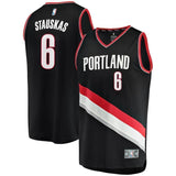 6-Nik Stauskas Portland Trail Blazers  Jersey - Icon Edition - Black