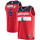 6-Troy Brown Jr. Washington Wizards  Jersey - Icon Edition - Red
