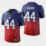 Men's New York Giants #44 Markus Golden Color Crash Gradient Royal Jersey