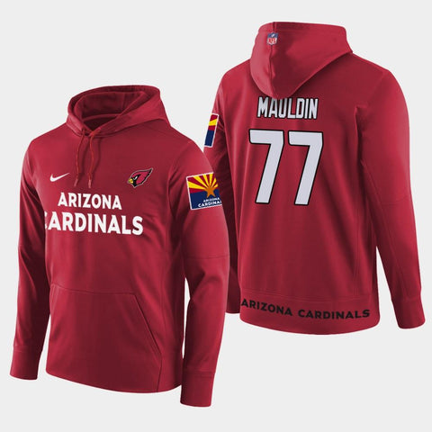 Men's Arizona Cardinals #77 Stan Mauldin Retired Player Pullover Hoodie - Cardinal