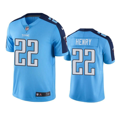 Tennessee Titans #22 Men's Light Blue Derrick Henry Color Rush Limited Jersey