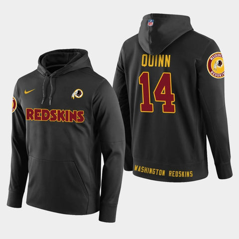 Men's Washington Redskins #14 Trey Quinn New Season Player Pullover Hoodie - Black