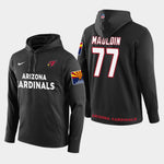 Men's Arizona Cardinals #77 Stan Mauldin Retired Player Pullover Hoodie - Black