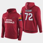 Men's Arizona Cardinals #72 Dan Dierdorf Retired Player Pullover Hoodie - Cardinal