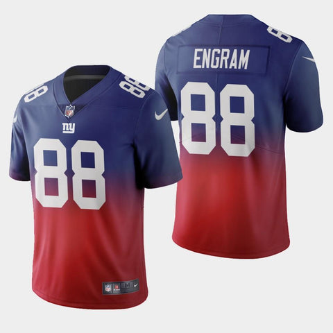 Men's New York Giants #88 Evan Engram Color Crash Gradient Royal Jersey