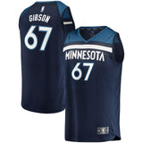 67-Taj Gibson Minnesota Timberwolves  Jersey Green - Icon Edition – Navy