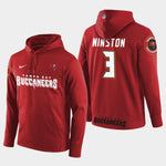 Men's Tampa Bay Buccaneers #3 Jameis Winston New Season Player Pullover Hoodie - Red