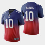 Men's New York Giants #10 Eli Manning Color Crash Gradient Royal Jersey