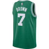 7-Jaylen Brown Boston Celtics Swingman Jersey Green - Icon Edition