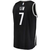 7-Jeremy Lin Brooklyn Nets  Jersey Black - Icon Edition