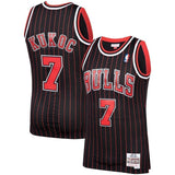 7-Toni Kukoc Chicago Bulls  Hardwood Classics Swingman Jersey – Black