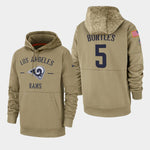 Men's Blake Bortles Los Angeles Rams Salute to Service Sideline Therma Pullover Hoodie - Tan