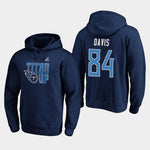 Men's Tennessee Titans Corey Davis 2019 NFL Playoffs Bound Hometown Checkdown Pullover Hoodie - Navy