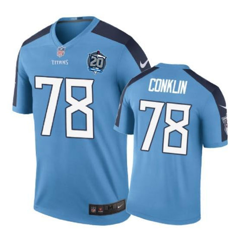 Tennessee Titans #78 Jack Conklin Nike color rush Light Blue Jersey