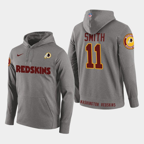 Men's Washington Redskins #11 Alex Smith New Season Player Pullover Hoodie - Gray