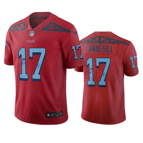 #17 Tennessee Titans Ryan Tannehill Red Vapor Limited City Edition Jersey - Red