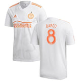 8-Ezequiel Barco Atlanta United FC King Peach Player Jersey – White