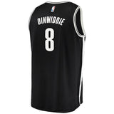 8-Spencer Dinwiddie Brooklyn Nets Jersey - Icon Edition – Black